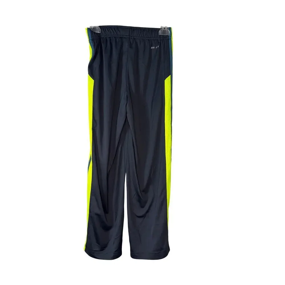 Nike Charcoal Pants with Bright Yellow Accents‎ Boys Size Small